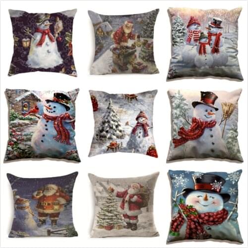 Cushion Cover Christmas Sofa Bed Home Decor Throw Pillow Case Kussenhoes Funda Cojin Housse de Coussin Cojines Pillowcase