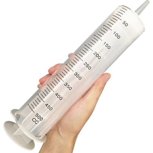 Syringe 500 ml Large Capacity Syringe Reusable Pump Measuring With 1m Tube Feeding Ink