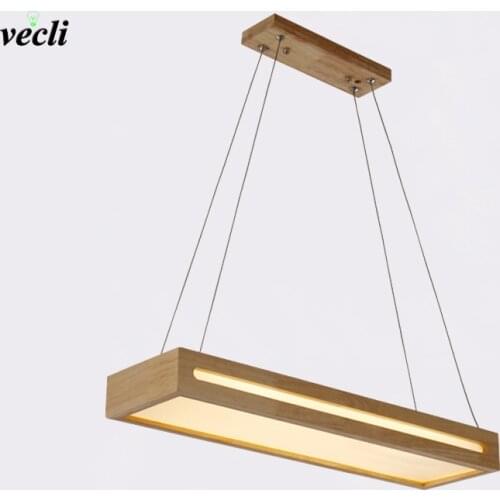 Nordic wood LED Pendant lights modern ceiling lamp for Restaurant Bar Office Kitchen Dining Living Room Solid Wood Home Decor
