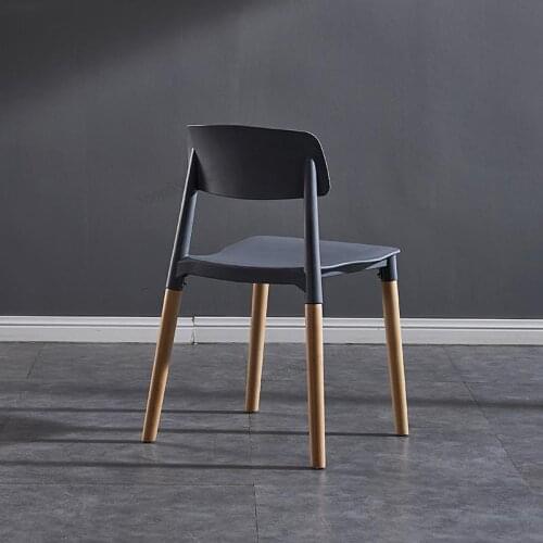 Nordic Solid Wood Chair Dining Chair Plastic Chair Restaurant Waiting Chair Home Backrest Hotel Conference Chair Talent Chair