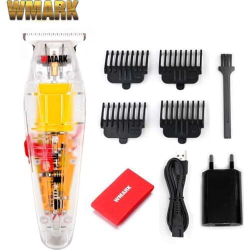 2021 WMARK New Model NG-202 Transparent Style Detail Trimmer Professional Rechargeable Clipper 6500 RPM With 1400 Battery
