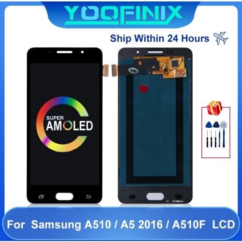 AMOLED For Samsung Galaxy A5 2016 LCD Touch Screen Digitizer Display Replacement Parts For A510F A510M A510Y/DS A510 Display