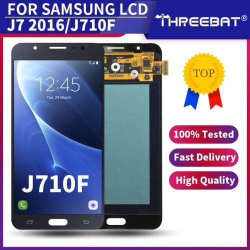 5.5" AMOLED For Samsung Galaxy J7 2016 LCD J710 SM J710F J710FN J710M J710H J710A/DS LCD Display Touch Screen Digitizer Assembly