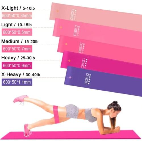 5pcs/lot Sport Training Elastic Band For Home Yoga Resistance Band For Fitness Gym Workout Pilates Crossfit Stretching Seeknfind