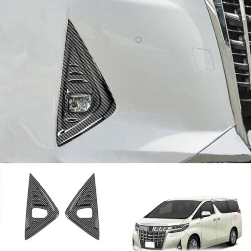 ABS Front Bumper Fog Light Lamp Frame Cover Trim for Toyota Alphard 2015-2019