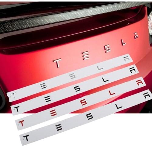 For Tesla Modelo 3 Y S X Car Label Metal Sticker Letter Accessories Modified Metal Car Label Logo Decoration Tail Sticker