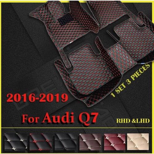 Car floor mats for AUDI Q7 (Seven seats) 2016 2017 2018 2019 Custom auto foot Pads automobile carpet cover