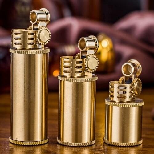 Zorro Gasoline Kerosene Lighter Cylindrical Oil Bin Creative Windproof Antique Metal Grinding Wheel.Smoking Accessories Gadgets