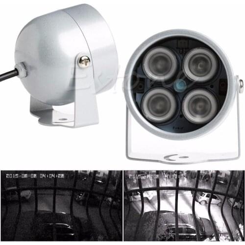 Hot 4 LED Infrared Night IR Vision Light illuminator Lamp For IP CCTV CCD Camera New
