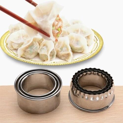 3Pcs Simple And Easy To Use Stainless Steel Mold Dumpling Making Tool Pressing dumpling Wrapper And Cutting Dumpling Wrapper