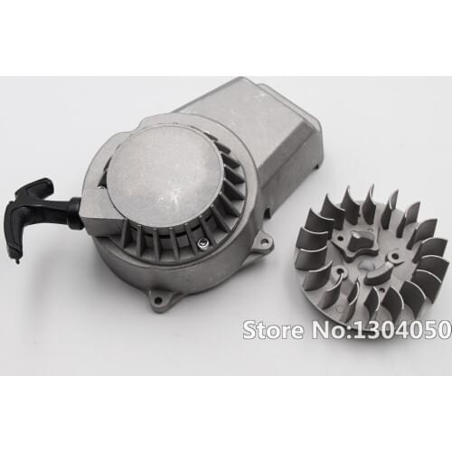 Flywheel Fly Wheel + Alloy Pull Start Starter 43cc 47cc 49cc ATV QUAD Bike Dirt Pocket Rocket NEW