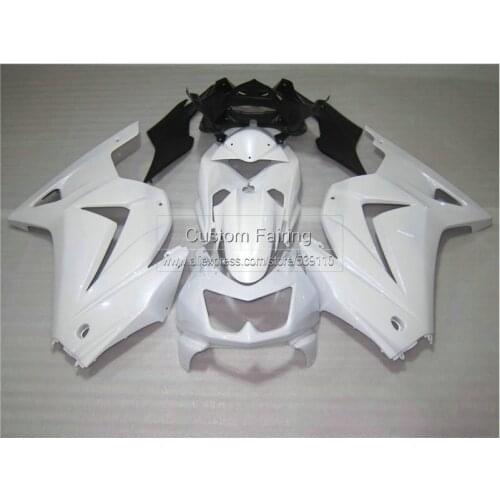 Injection molded customize Fairing kit for Kawasaki 250r 2008-2012 2013 2014 ninja white black plastic fairings EX250 08-14 BL32