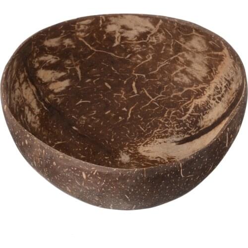 Natural Round Coconut Shell Bowl Creative Eco Friendly Kitchen Salad Rice Soup Bowl Nature Plant Made Home Kitchen Tableware