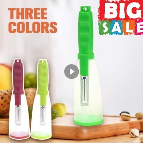 Storage Type Peeling Knife Stainless Steel Vegetables Peeler Potato Cucumber Fruit Peel Slicer Shredder Kitchen Home Accessories