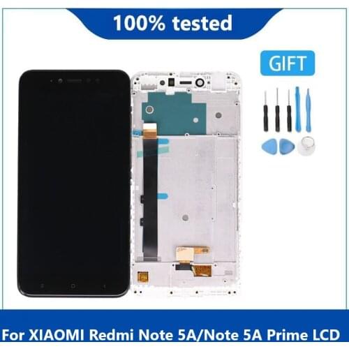 Original LCD For 5.5" XIAOMI Redmi Note 5A LCD Display Touch Screen for Xiaomi Redmi Note 5A Prime LCD Y1 / Y1 Lite With Frame