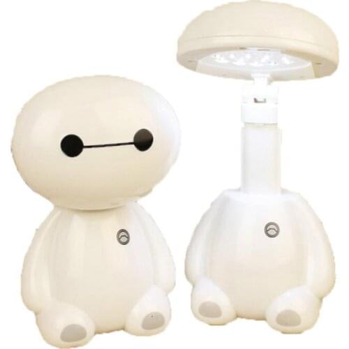 Rechargeable Cartoon Characters Baymax Modelling Desk Lamp LED Eye Protection Book Light Foldable Night Light Childrens Gifts