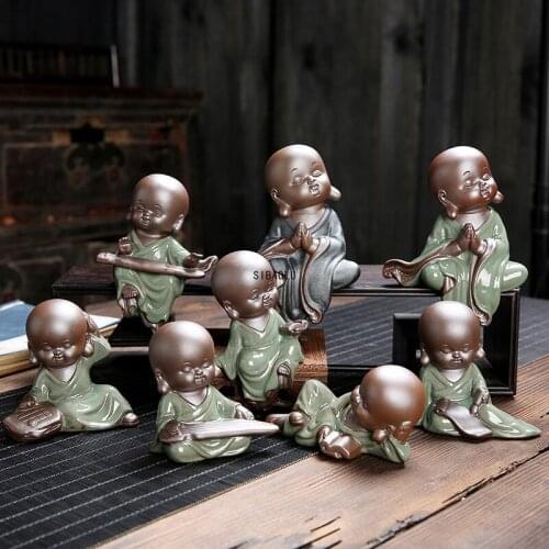 Characters, Piano, Chess, Calligraphy and Painting, Maitreya Buddha Statue, Young Monk, Purple Sand Tea PetBonsai Ornaments