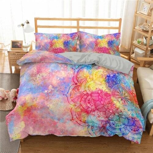 Bohemian Bedding Sets Luxury Boho Mandala Duvet Cover with Pillowcase Comforter Bedclothes for Home Textiles Queen King Size