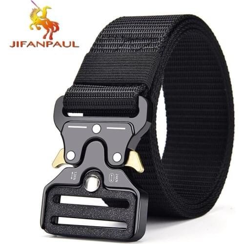 Mens belt outdoor hunting metal tactical belt multifunctional alloy buckle high quality nautical canvas unisex sports luxury