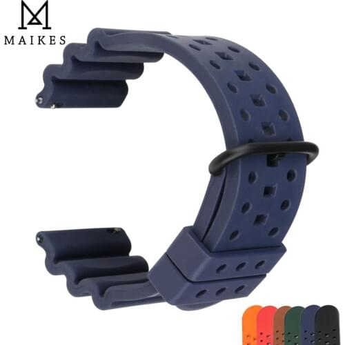 MAIKES Hight Quality 20mm Silicone Watch Strap Quick Release Sport Watch Band Universal Rubber Watchbands gshock Strap