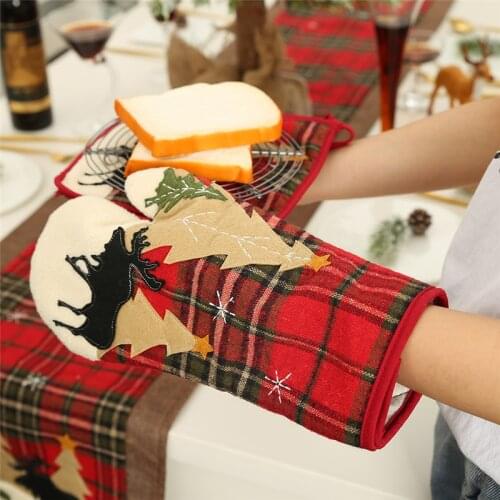 Merry Christmas Lnsulation Gloves Mat Ornaments Christmas Tree Deco Xmas New Year Dining Party Decor Noel Navidad Gifts Bag