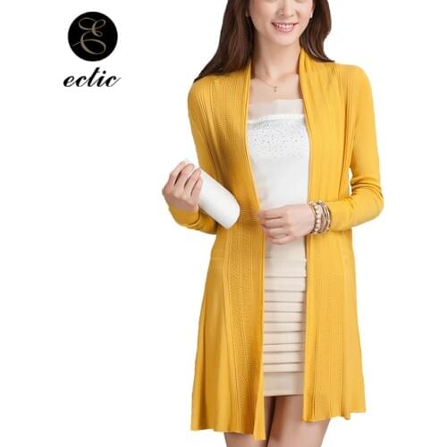 Mesh Cardigan Ultra Thin Light Long Coat Jacket Women Cape Poncho Knitted Jacket Office Ladies Hollow Out Loose Yellow Jacket