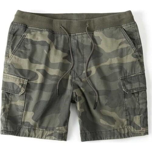 Camoufalge Cargo Shorts Man Casual Shorts Cotton Loose Baggy Pockets Shorts Military Army Summer Korean Trendy Men Clothing