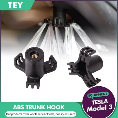 TEY Model Three Car Cargo Rear Trunk Hook Holder Anti-Swinging Shopping Bag Hanger Tesla Model 3 Model Y Car Accessories