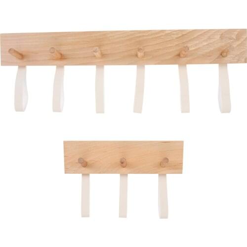 Solid Wood Hook Door Hanger Wall Hanging Rack beech wood Wall-mounted Decorative Coat Key Storage Hooks Beech Wood Rack