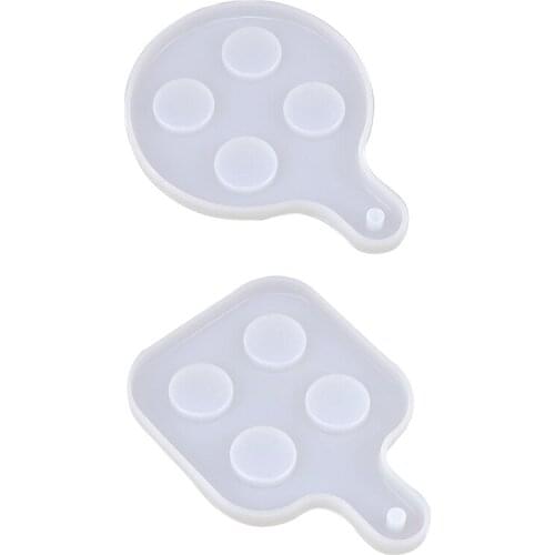 Shot Glass Serving Tray Resin Mold,8 Holes Silicone Wine Glass Holder/Beer Serving Board Epoxy Mold for Party Home Decor