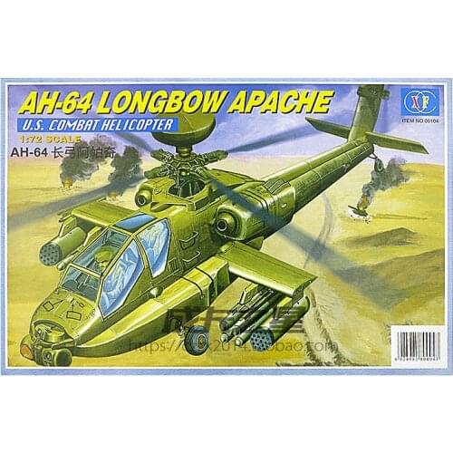 1:72 AH-64 Longbow Apacy Helicopter Gunship Assembly Model Military DIV Gift