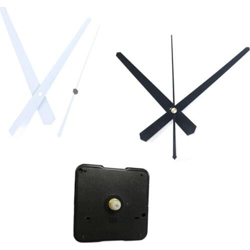 10pcs 3 years warranty 13mm shaft Quartz Wall Clock Movement Mechanism Black/White Hands Repair Tool Parts Kit DIY Set With Hook