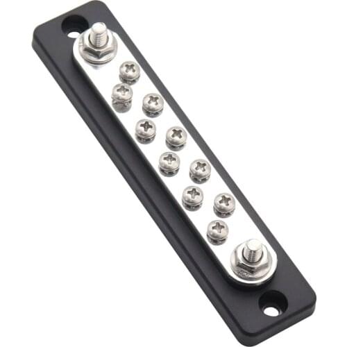 150A DC 130A AC 10-Point Terminal Block New Busbar Power Distribution Block Car Auto Truck Busbar Wiring block