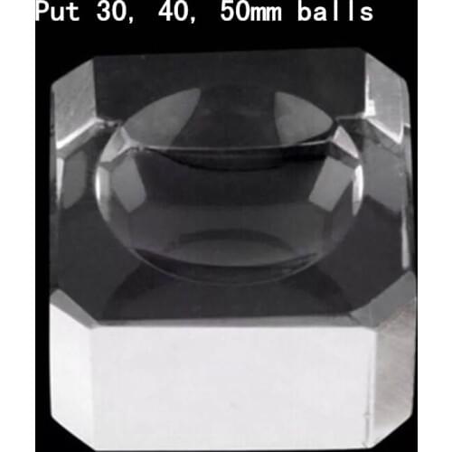 24mm Transparent Crystal Base Decoration Ball Craft Ornaments Spot Crystal Ball Square Base Decorations Holder Support Rat 1pcs