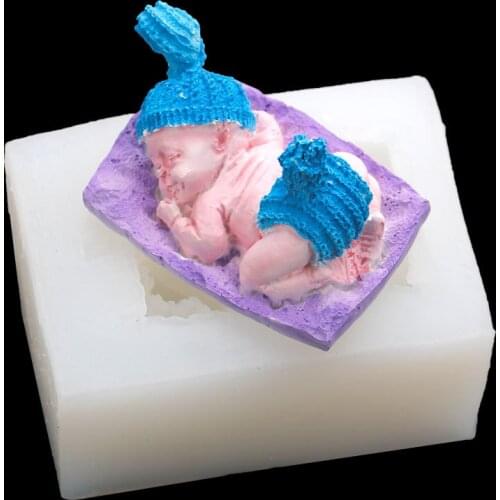 Angel Sleeping Baby Baby Ornaments Manual Soap Silicone Mold 19-190