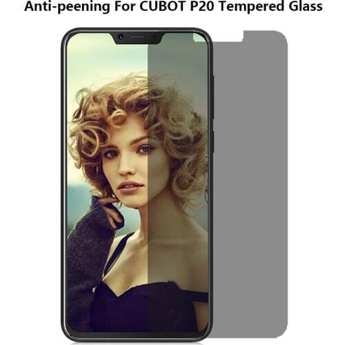 Anti Glare Cubot P20 Smartphone Tempered Glass Screen Protector Privacy For Cubot P20 6.18 inch Anti-peening Glass Cover