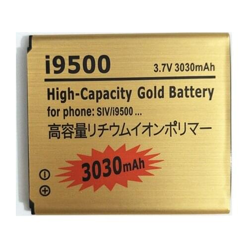 AZK New Gold i9500 B600BE Battery for Galaxy S4 i9500 i9505 i337 i545 i9295 e330s 3030mAh Replacement Spare Battery