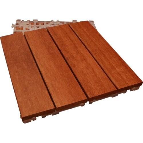 Balcony floor outdoor solid wood mosaic DIY brogue bathroom garden anti-skid anti-corrosion wood garden pave outdoor flooring