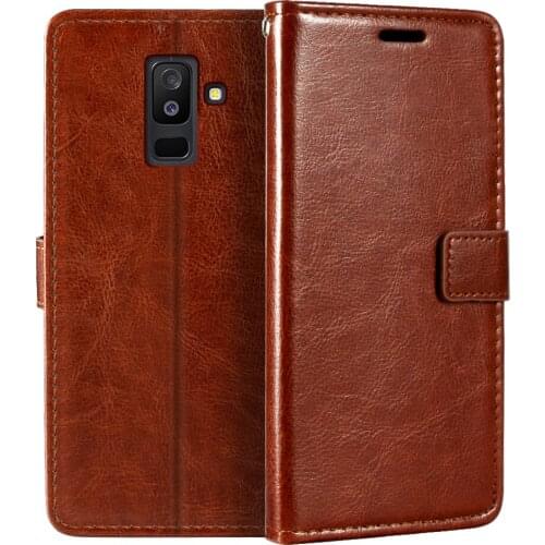 Case For Samsung Galaxy A6 Plus 2018 Wallet Premium Magnetic Flip Case Cover With Card Holder For Samsung Galaxy A9 Star Lite