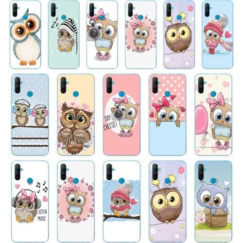 29 Cute Owl Hearts Lover Christmas gift Soft Silicone Tpu Cover phone Case for OPPO A1K A5S A7 AX7 A5 A9 2020 Realme C3 Case