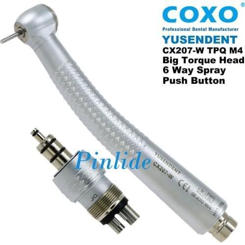 COXO Dental Inner Water High Speed Handpiece Torque 6 spray 4 Hole Quick Coupling CX207-W-TPQ