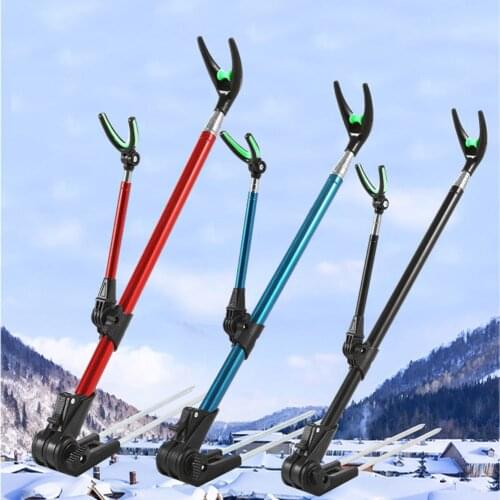 Fishing Equipment Telescopic Fishing Rods Holder Folding Stainless Steel Hand Rod Holder Use Fishing Tool 1.7M 2.1M 2.4M