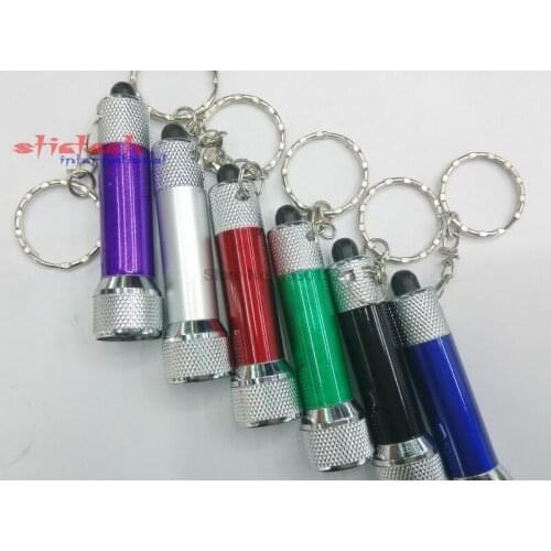 By dhl or ems 1000 pieces Top Quality Portable 5 LED Mini Flashlight Light Torch Aluminum Keychain KeyRing Chain Hot Selling