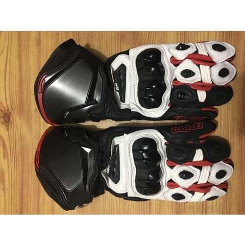 Alpine Gp Racing Motorcycle ATV Bike Riding Motocross Motorbike Black White Red Long Gloves