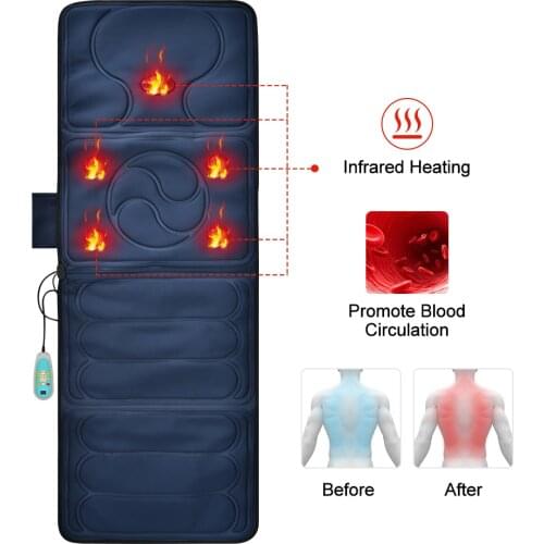 Infrared Physiotherapy Heat Compress Cervical Spine Back Leg Electric Heating Whole Body Kneading Vibration Massage Cushion