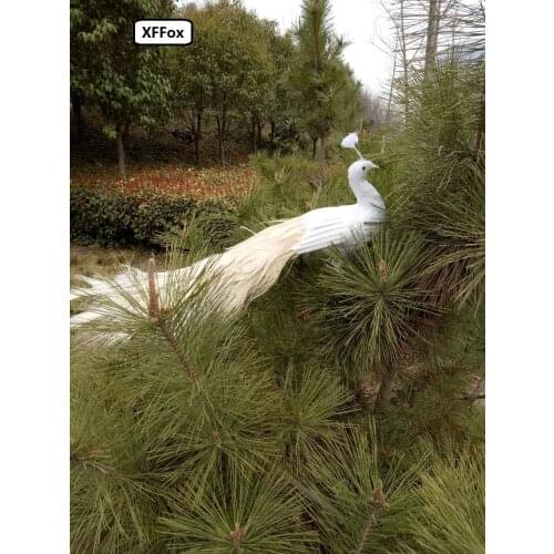 White real life peacock model foam&feather simulation beautiful peacock bird gift about 80cm xf0315