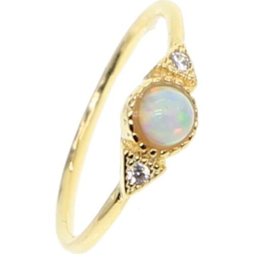 Fashion Gold Colour Rings Delicate Joker Style Knuckles beautiful Small Ring AAA Fashion CZ Circle three stone Ring For Women