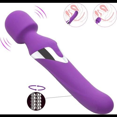 Heating Vibrator Av Wand Massager Vibrator Waterproof Soft Dildo Vibrator G Spot Clitoris Stimulator Adult Sex Toys for Woman