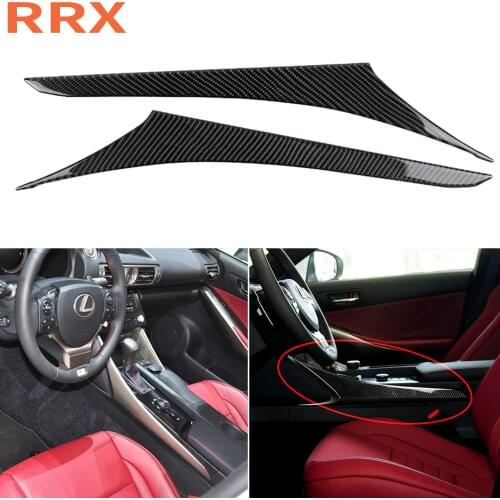 For Lexus IS250 300 350 200 T 13-18 Caarbon Fiber Gear Shift Automatic Shifter Surround Trim Cover Center Armtest Panel Sticker