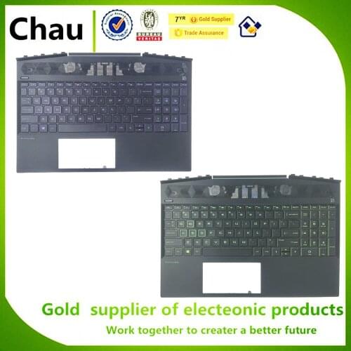 New For HP Pavilion 15-DK 15T-DK 15-DK0134TX TPN-C141 Upper Case Palmrest Backlit Keyboard AP2K8000320 L57596-001 L57593-001